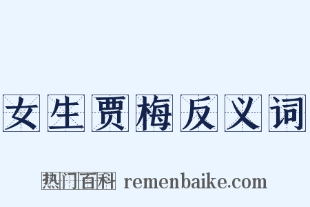 女生贾梅反义词是什么意思的图片